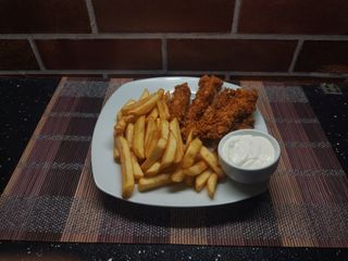 Meniu strips din piept de pui in fulgi