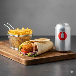 Wrap chicken + Patatine + Bevanda