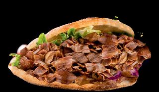 Panino kebab solo carne menù