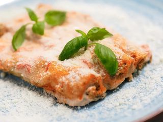 Cannelloni di pasta all'uovo ripieni di carne