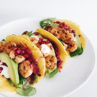 2 Tacos mejicanos de gambas