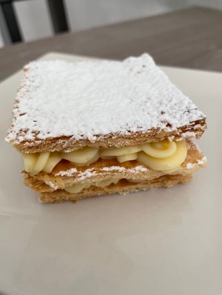 Milhojas de crema pastelera