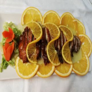 Pato a la naranja o piña