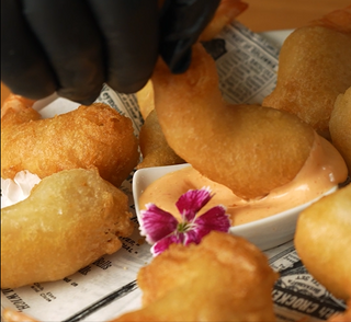 Colas de gambón gabardina