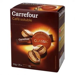 Café Soluble Classic en Sobres Carrefour 25 Uds.