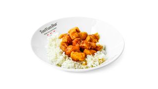 Курица Терияки с кунжутом и рисом