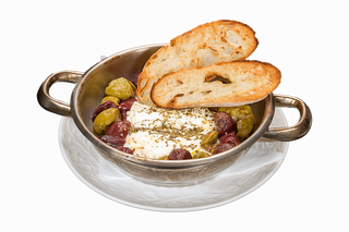 Запечено овче сирене с маслини и риган(250г)