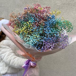 Bukiet kolorowej gipsówki ,rozmiar S