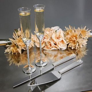 V.W Love Knots Set 2 cupe sampanie