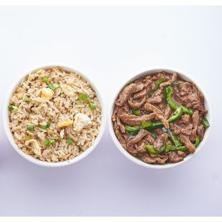 Egg Fried Rice and Meat Combo