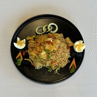 Noodles and egg