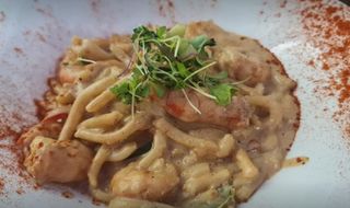 Udons de pollo y verduras