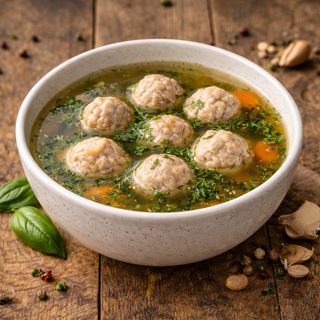 Rosół wołowy z pulpetami (3 szt.)