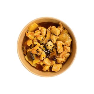 133.Pollo con funghi e bambu