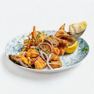 Lubina de costa frita