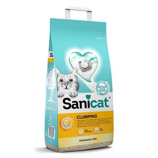 SANICAT Clumping, grudajući mineralni pijesak za mačke, bezmirisni, 16l (KOD PSANCLUN016L)