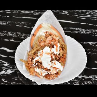 Pan pita solo carne con salsa 