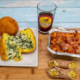 Menu 1 Pasta, 1 Arancina, 1 dulce y 1 bebida