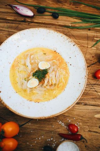 Лапша с курицей 