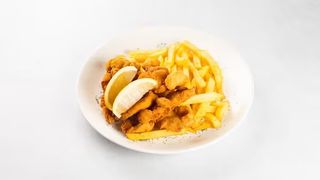 Chicken strips with chips