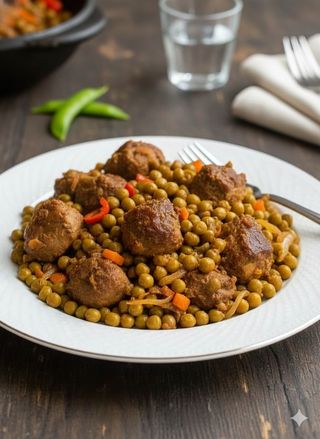 Petit Pois Au Poulet Sauté