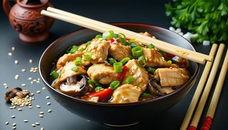 A2 Carne Frango com Cogumelos e Bambu