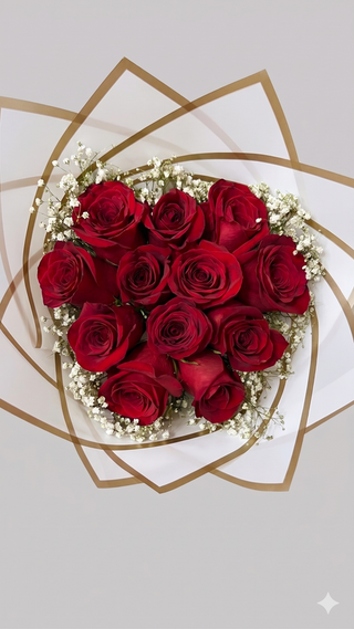 Dozen red roses