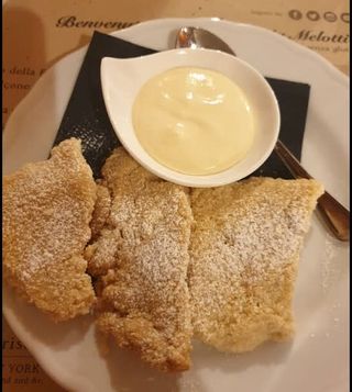 Sbrisolona di Riso con Crema Zabaione