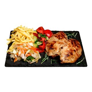 Пилешки бут + 2бр гарнитури + пърленка 550гр.