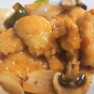 38-Merluza rebozada con salsa picante