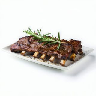 Costillas y michanas de cordero a la brasa