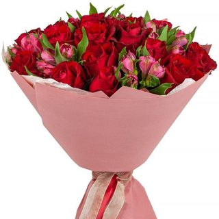 Buchet de flori cu trandfiri si alstroemeria „Pasiune Delicată”