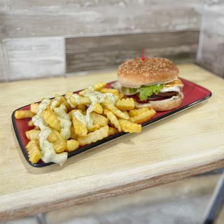Hamburguesa Normal Con Papas