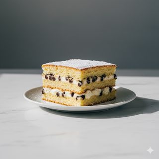 Diplomatico di ricotta con gocce di cioccolata