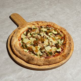 Pizza longaniza e funghi