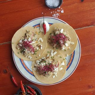 Tacos Rajas Poblanas Con Pollo