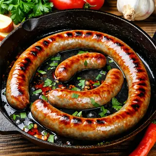 Cârnăciori la tigaie