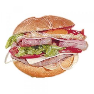 Burguer de beicon con huevo