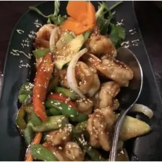 27. Langostinos Con Salsa Japonesa