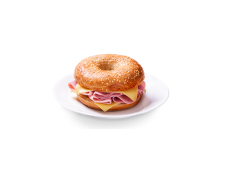 Bagel jamón y queso