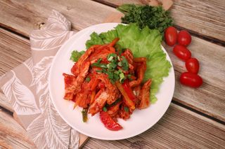 Требуха жареная с овощами (350г)