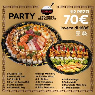 Party 112 pezzi - 8 Cipolla roll, 8 mandorle roll