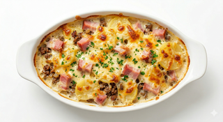 Patatas Gratinadas Con Carne Picada
