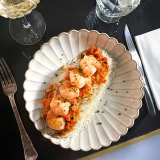 Langostinos al Curry Rojo