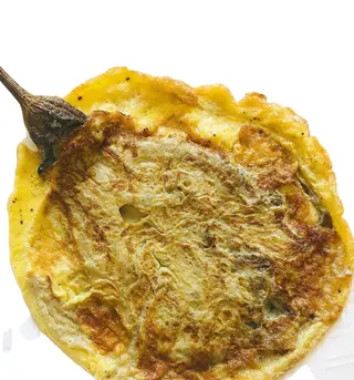 Omelette eggplant