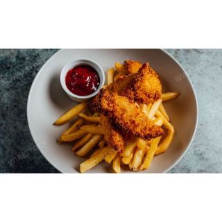 Chicken And Chips And Ketchup