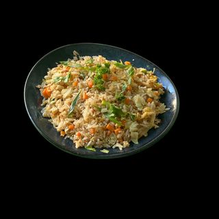 Arroz com Ovo e Legumes