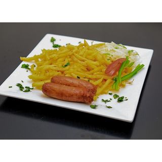 Chips, Sausages And Chapati