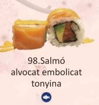 98. Salmó alvocat embolicat tonyina (8 Uds.)
