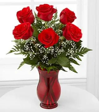 Ramo 6 rosas rojas